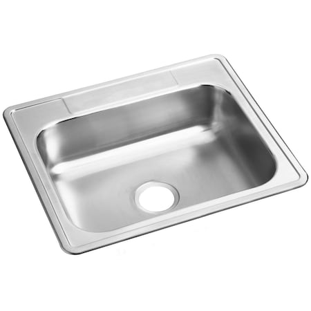 Dayton Stainless Steel 25 X 21-1/4 X 6-9/16 Single Bowl Top Mount Sink